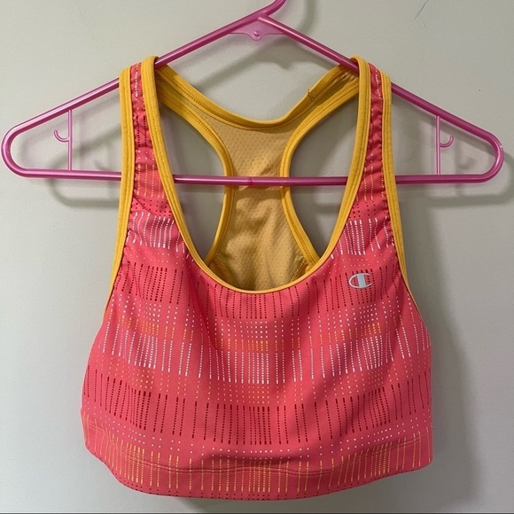 Champion SZ Large Sports Bra Orange Women - Picture 2 of 15